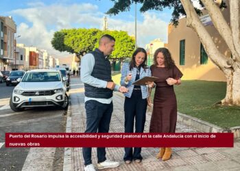 Puerto del Rosario impulsa la accesibilidad y seguridad peatonal en la calle Andalucía con el inicio de nuevas obras