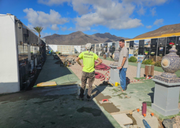 El Ayuntamiento de Pájara mejora el cementerio municipal de Morro Jable con la renovación integral del alumbrado 
