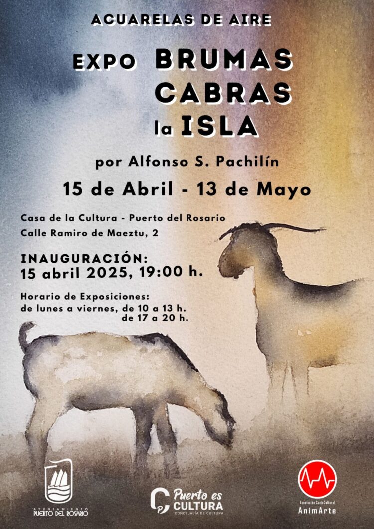 Brumas, cabras, la isla. Exposición de acuarelas de Alfonso Pachilín en la Casa de la Cultura de Puerto del Rosario