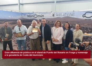 Gran asistencia de público en el stand de Puerto del Rosario en Feaga y homenaje a la ganadería de Costa del municipio