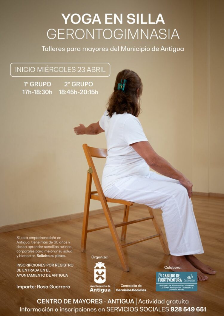 Comienza esta semana Yoga en Silla el exitoso taller para mayores de 60 años