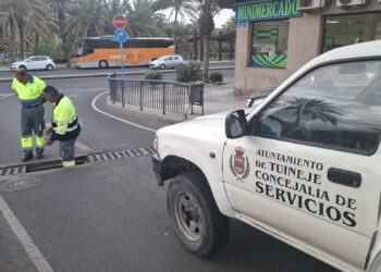 Corte en el acceso a la avenida de la Constitución de Gran Tarajal por obras