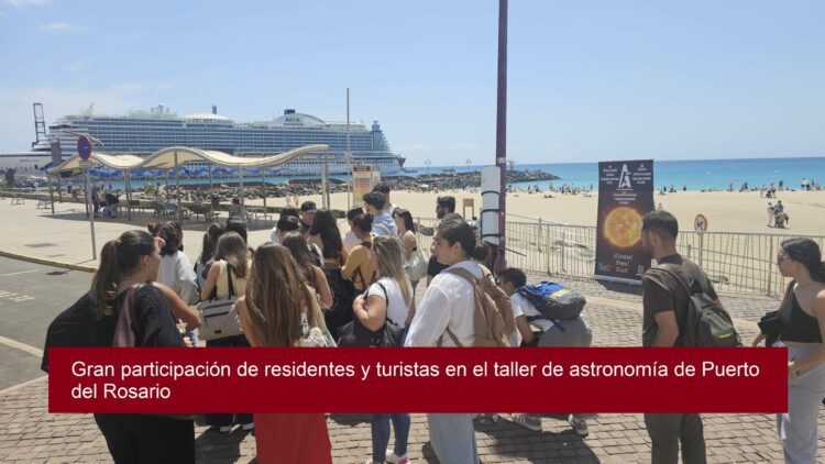 Gran participación de residentes y turistas en el taller de astronomía de Puerto del Rosario