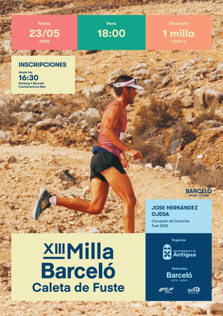 Los dorsales a la XIII Milla Barceló Caleta de Fuste pueden retirarse desde hoy en el Thalasso Spa Fuerteventura