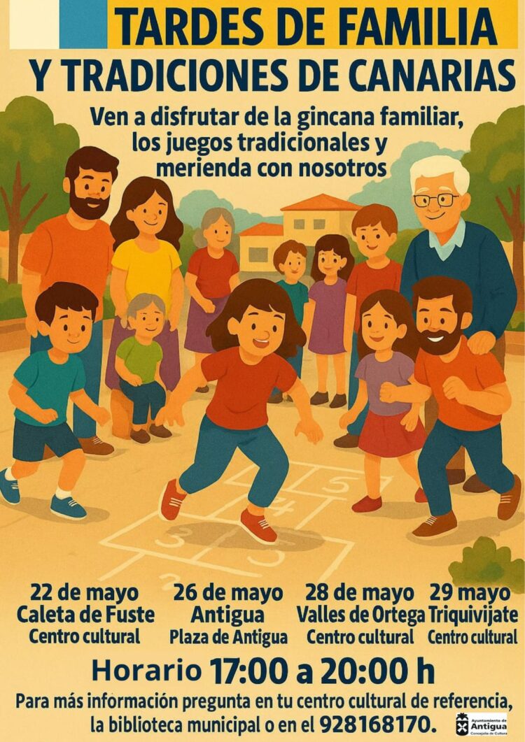 I centri culturali e la piazza di Antigua offrono serate in famiglia all’insegna della tradizione canaria.