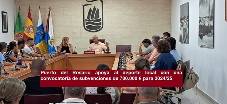 Puerto del Rosario supports local sports with a call for subsidies of 700,000 euros for 2024 and 2025.