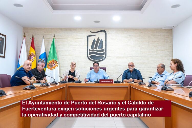 El Ayuntamiento de Puerto del Rosario y el Cabildo de Fuerteventura exigen soluciones urgentes para garantizar la operatividad y competitividad del puerto capitalino