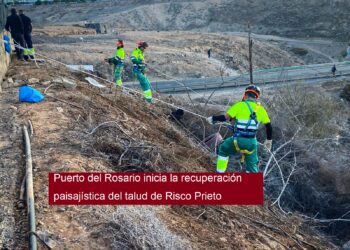 Puerto del Rosario inicia la recuperación paisajística del talud de Risco Prieto