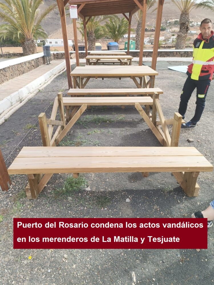 Puerto del Rosario condena los actos vandálicos en los merenderos de La Matilla y Tesjuate
