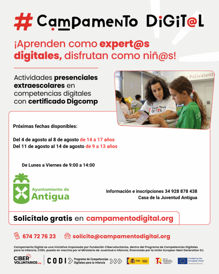 Antigua organizes a free face-to-face Digital Camp for young people