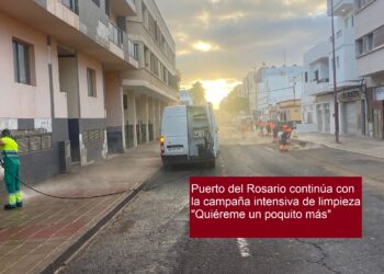 Puerto del Rosario continues with the intensive cleaning campaign “Love me a little bit more”.