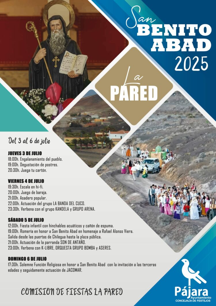 El Ayuntamiento de Pájara presenta las fiestas en honor a San Benito Abad en La Pared