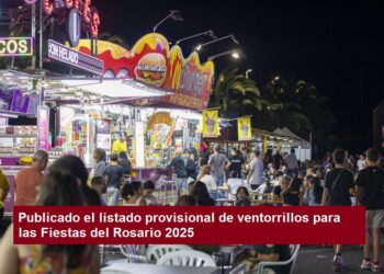 Provisional list of ventorrillos for the Fiestas del Rosario 2025 is published.