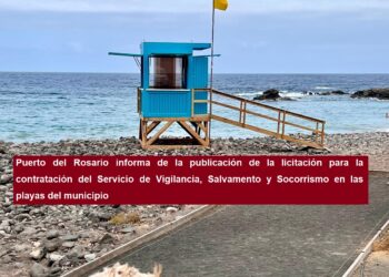 Puerto del Rosario informs of the publication of the tender for the contracting of the Surveillance, Lifeguard and Lifeguard Service on the beaches of the municipality.