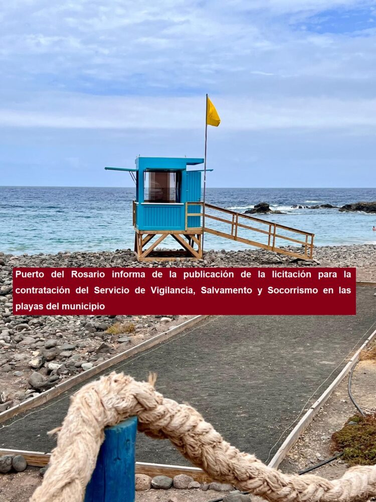 Puerto del Rosario informa de la publicación de la licitación para la contratación del Servicio de Vigilancia, Salvamento y Socorrismo en las playas del municipio