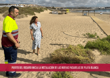 Puerto del Rosario inicia la instalación de las nuevas pasarelas de Playa Blanca