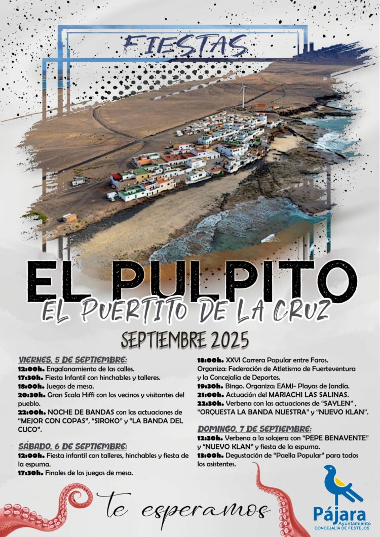 El Puertito de La Cruz celebra las fiestas de El Pulpito del 5 al 7 de septiembre