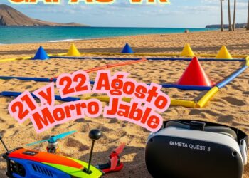 El Cabildo lleva la tecnología más vanguardista a la XXXI Semana Cultural de Playa de la Cebada con un circuito de drones FPV y realidad virtual
