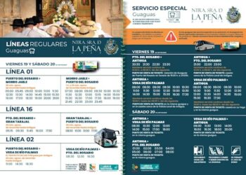 El Cabildo establece un servicio especial de guaguas con motivo de las Fiestas en Honor a Nuestra Señora de La Peña 2025