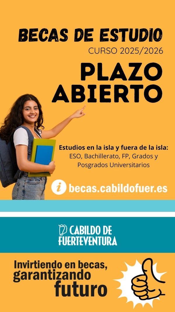 El Cabildo abre la convocatoria de becas al estudio dentro y fuera de la Isla, alojamiento y movilidad