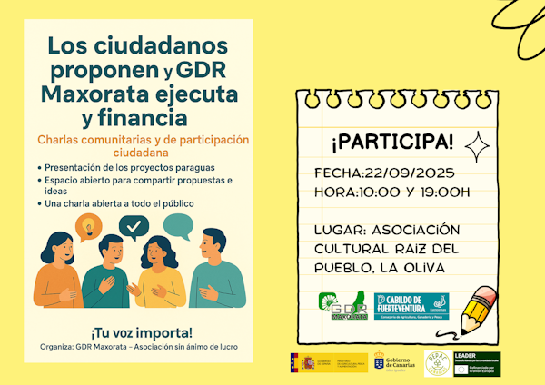 GDR Maxorata y Cabildo presentan los ‘proyectos paraguas’ para apoyar iniciativas ciudadanas