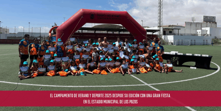 El Campamento de Verano y Deporte 2025 despide su edición con una gran fiesta en el Estadio Municipal de Los Pozos