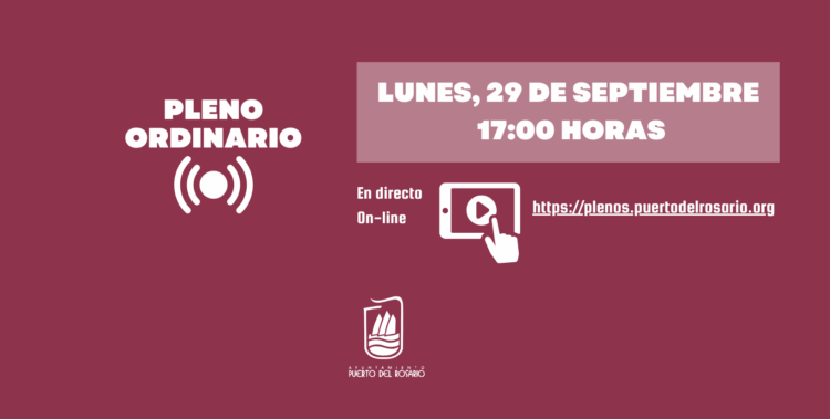 Pleno ordinario del mes de septiembre