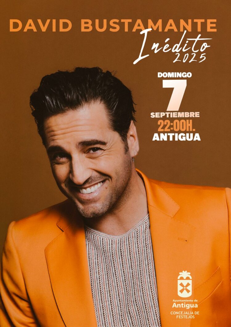 Gran Concierto de David Bustamante este domingo en las Fiestas de Antigua