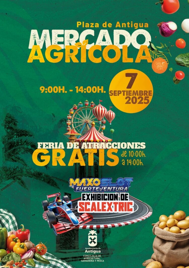 Feria de Atracciones gratis este domingo por la mañana en el Mercado Agrícola de Antigua