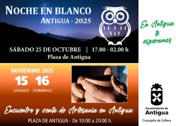 Abierto el plazo de puestos de venta y exposición en la Noche en Blanco de Antigua 2025