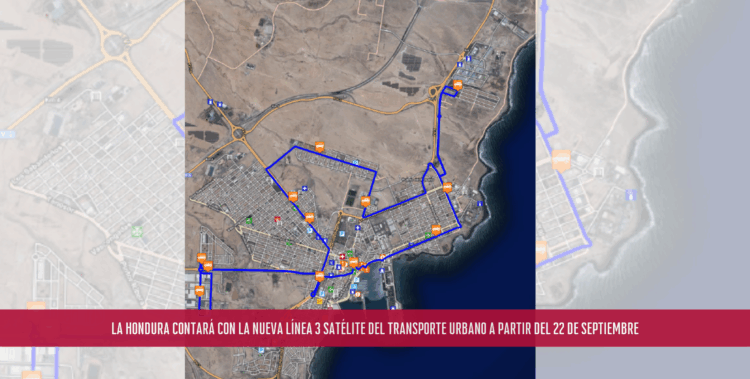 La Hondura contará con la nueva Línea 3 Satélite del transporte urbano a partir del 22 de septiembre