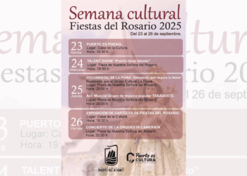 La Semana Cultural marcará el inicio de las Fiestas de Nuestra Señora del Rosario 2025