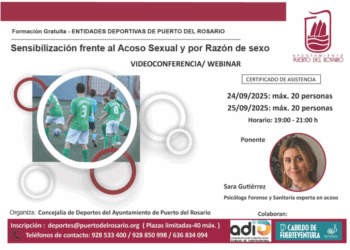 Puerto del Rosario impulsa un curso de sensibilización frente al acoso sexual y por razón de sexo en el ámbito deportivo