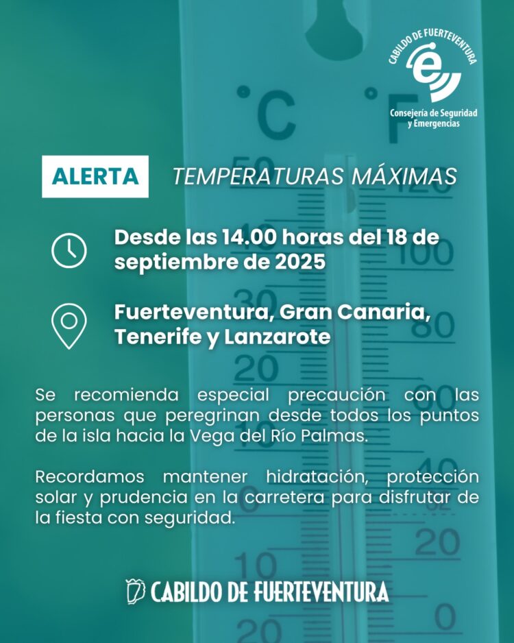 Medidas extraordinarias de autoprotección por las altas temperaturas, con especial atención a la Romería de La Peña