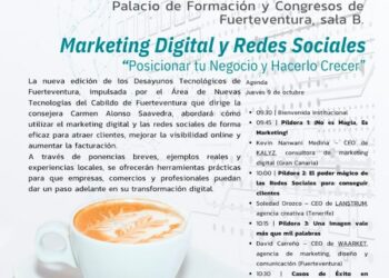 El Cabildo lanza una nueva edición de los Desayunos Tecnológicos enfocado en el marketing digital y las redes sociales