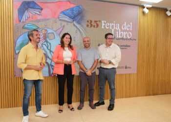 Isaac Rosa, Nieves Concostrina, Nativel Preciado y Kiko Amat en la 35 Feria del Libro de Fuerteventura