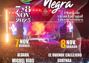 Vuelve el Festival Arena Negra el 7 y 8 de noviembre con Antonio Orozco, Abraham Mateo, Lucho RK, Miguel Ríos y otros grandes artistas