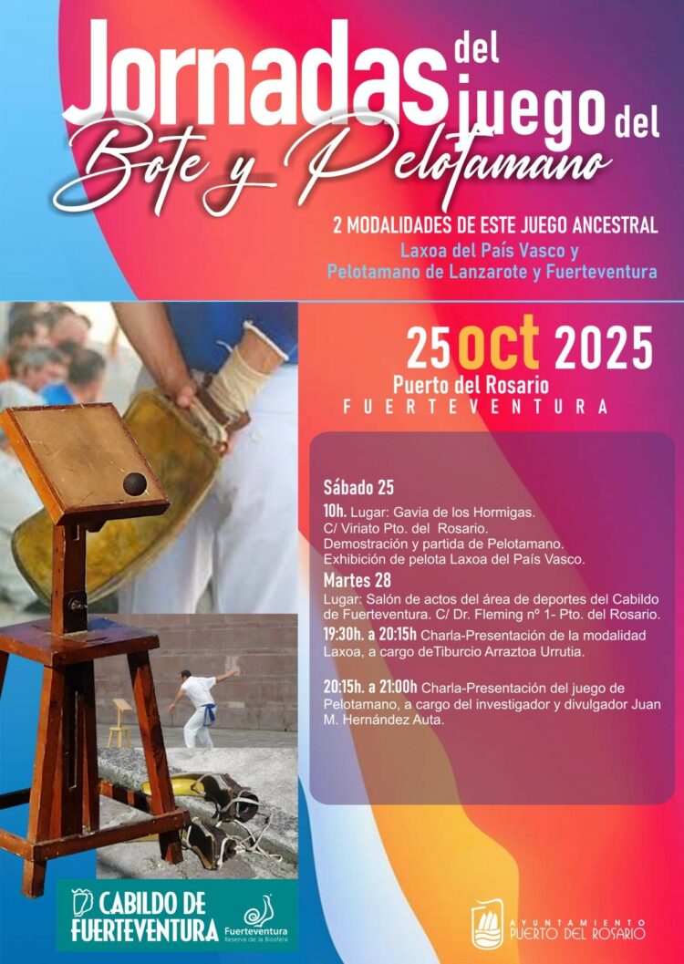 El Cabildo de Fuerteventura celebra unas jornadas de intercambio entre Pelotamano y Laxoa del País Vasco