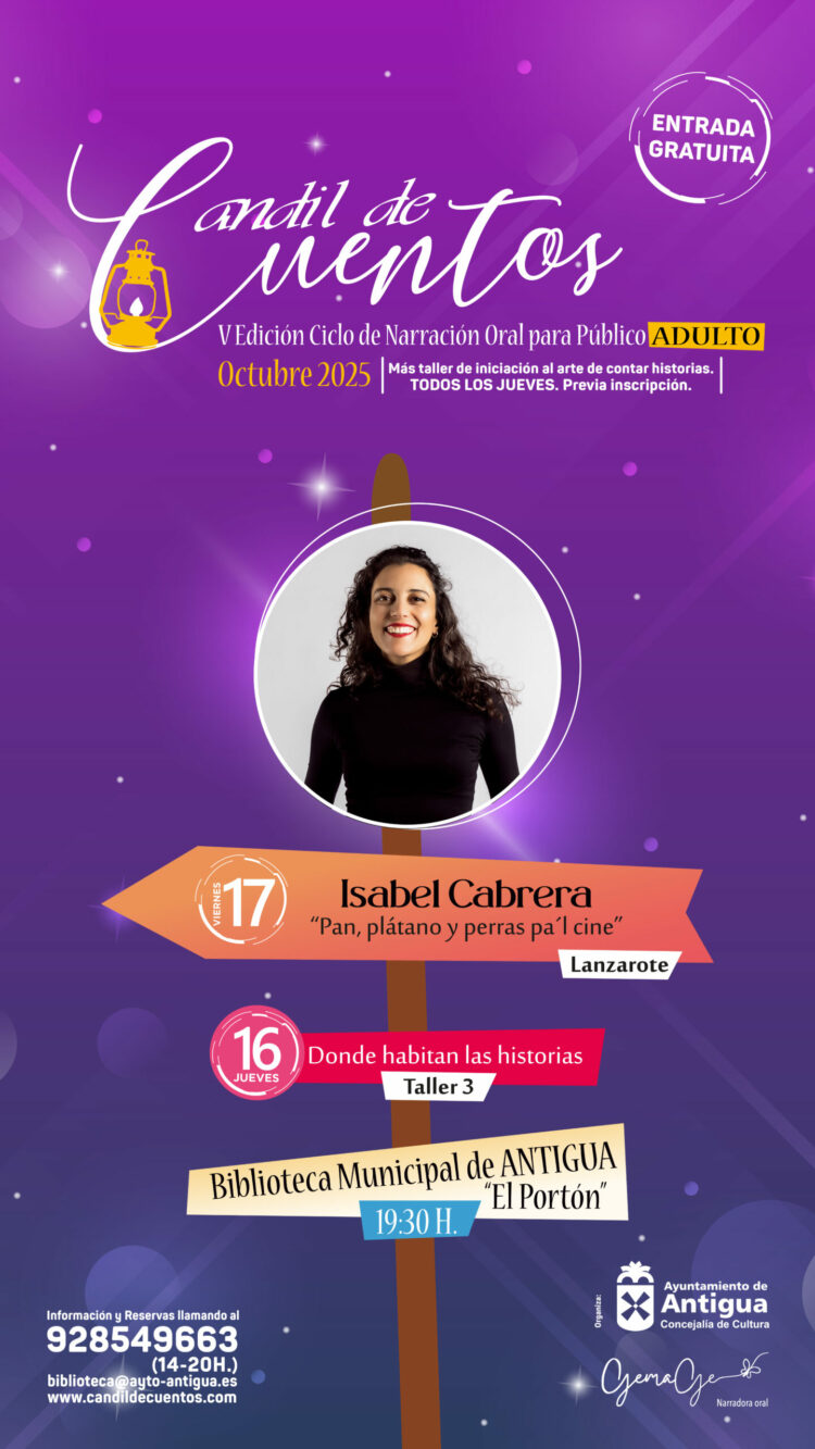 Candil de Cuentos regresa este viernes con Pan, plátano y perras pa’l cine