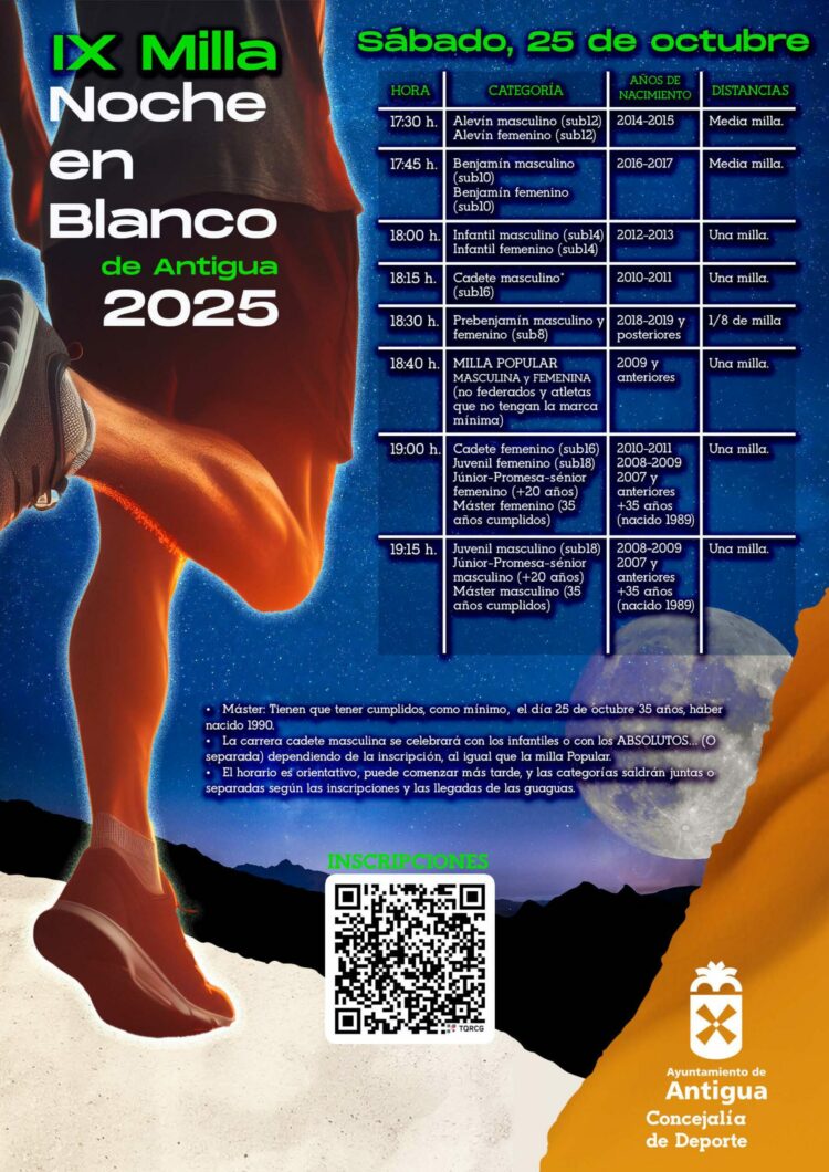 Antigua celebra este sábado su carrera más popular la IX Milla Noche en Blanco