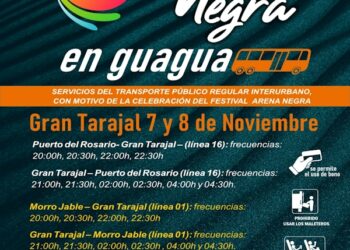 El Cabildo establece servicios especiales de guaguas para el Festival Arena Negra