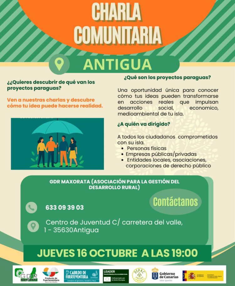 Este jueves los vecinos de Antigua proponen y GDR Maxorata financia