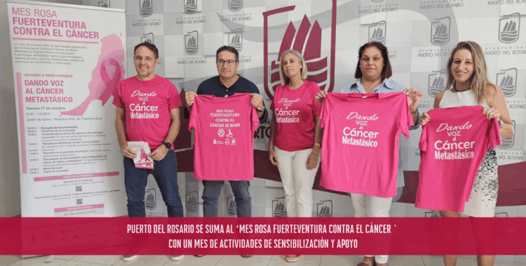 Puerto del Rosario se suma al ‘Mes Rosa Fuerteventura Contra el Cáncer’ con un mes de actividades de sensibilización y apoyo