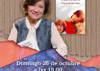 Agustín Fernández Mallo y Nativel Preciado, en la última jornada de la 35 edición de la Feria del Libro de Fuerteventura