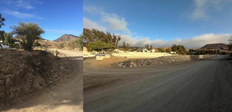 El Ayuntamiento de Pájara finaliza las obras de acondicionamiento del camino del Barranco de Bacher en Cardón 