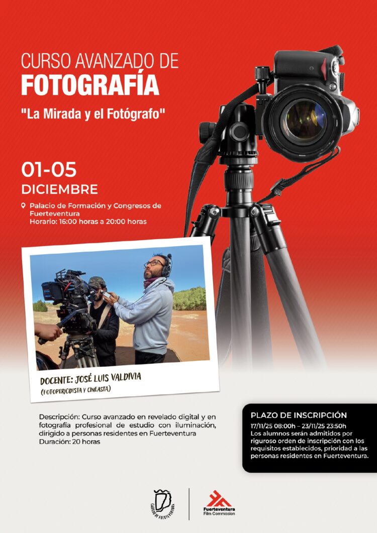 Fuerteventura Film Commission impulsa la formación audiovisual con el nuevo Curso Avanzado de Fotografía ‘La Mirada y el Fotógrafo’