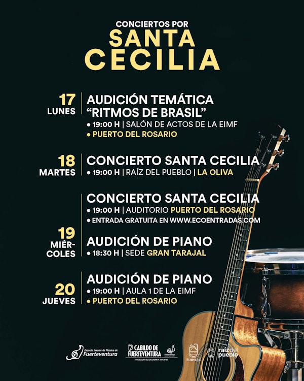 La Escuela Insular de Música celebra Santa Cecilia con una semana de conciertos