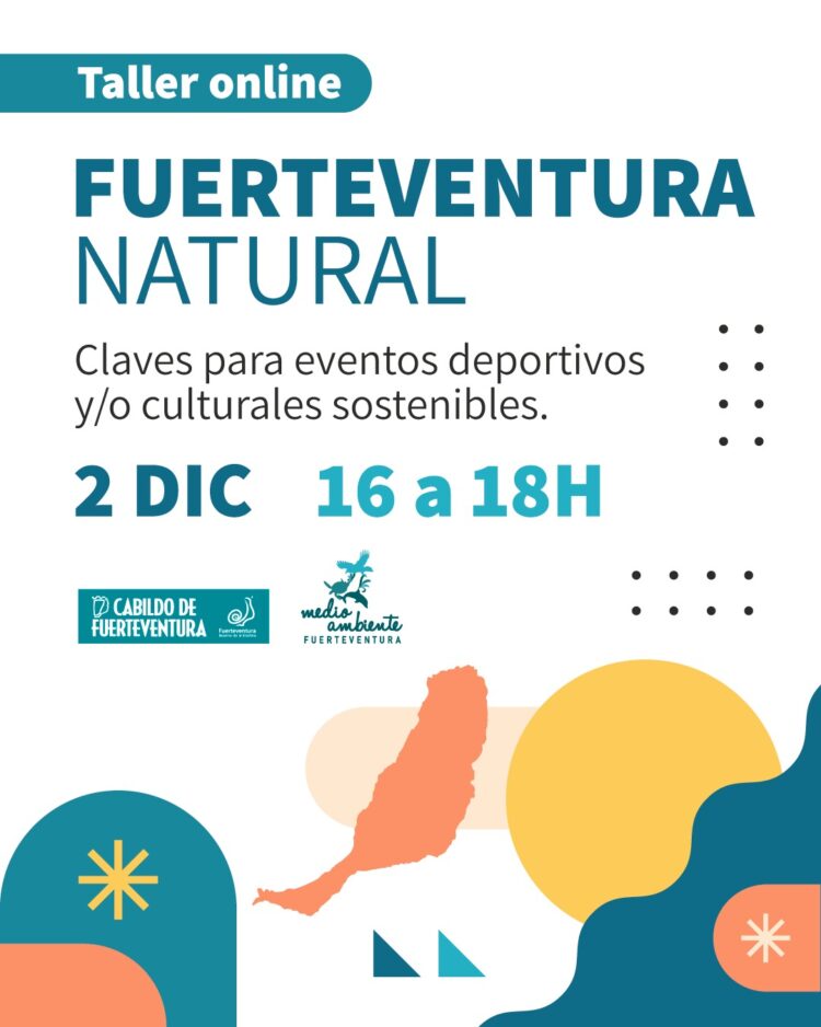 El Cabildo de Fuerteventura imparte un taller online sobre eventos sostenibles