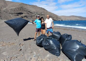 Nueva actuación medioambiental de Limpiaventura en el litoral costero más salvaje de Antigua