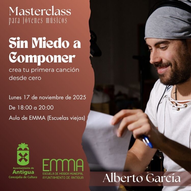 La Escuela de Música Municipal de Antigua organiza la masterclass Sin miedo a componer